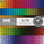 Rainbow 3px Tile Digital Paper 3H177