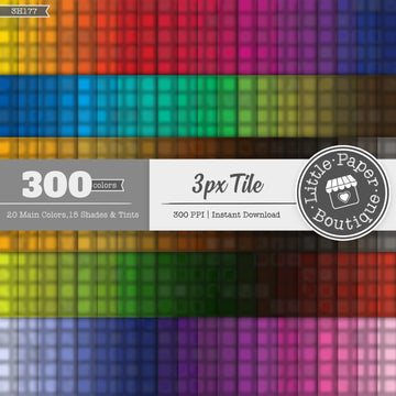 Rainbow 3px Tile Digital Paper 3H177