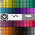 Rainbow 3px Tile Digital Paper 3H177