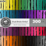 Rainbow Brush Strokes Vertical Digital Paper 3H206