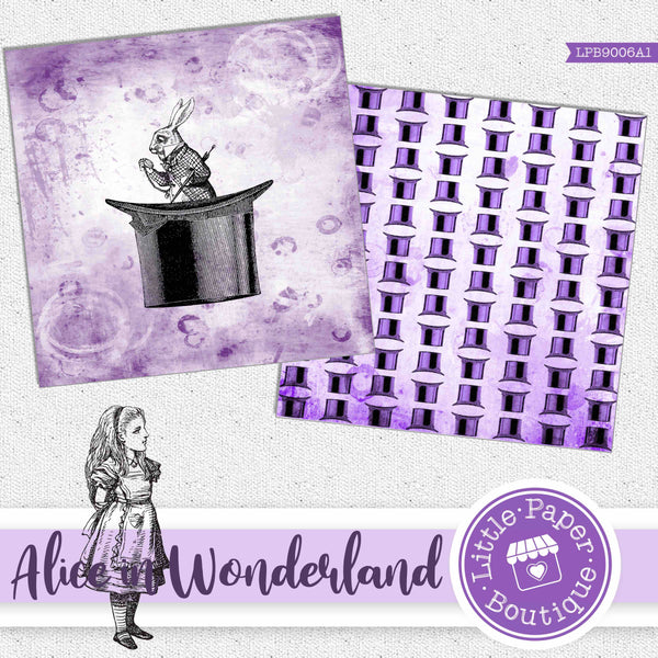 Alice in Wonderland (Lilac) Digital Paper LPB9006A1