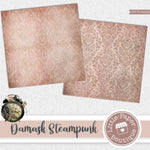 Damask Steampunk Wheat Digital Paper LPB7016AR2