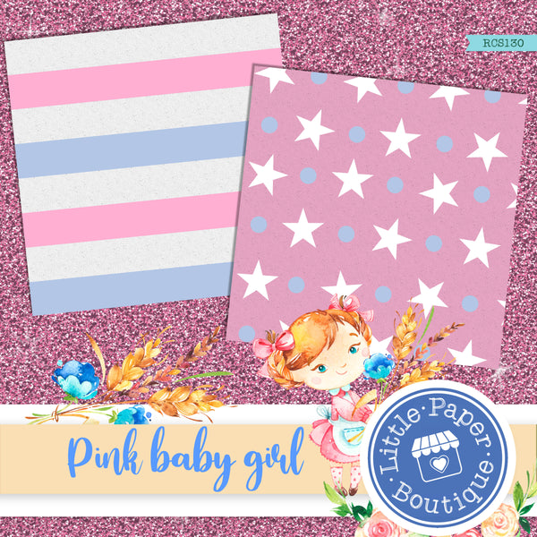 Pink Baby Girl Digital Paper RCS130B