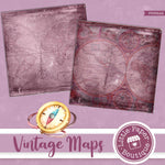Vintage Grunge Maps Digital Paper PS052A2