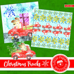 Christmas Trucks Digital Paper LPB1009A