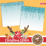 Christmas Dripping Glitter Digital Paper PS049B3