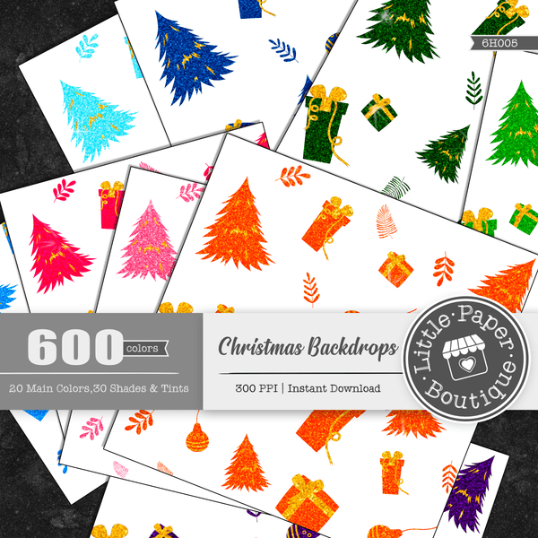 Christmas Background Rainbow Glitter 600 Seamless Digital Paper LPB6H007