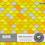 Glitter Mermaid Scales Rainbow Glitter 600 Seamless Digital Paper LPB6H010