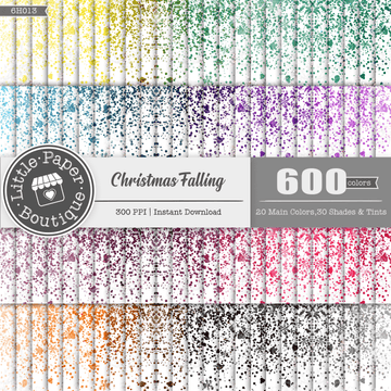 Christmas Falling Rainbow Glitter 600 Seamless Digital Paper LPB6H013