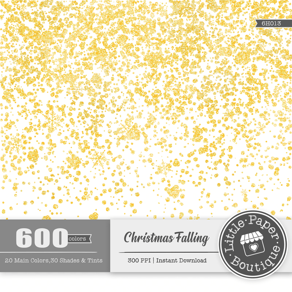 Christmas Falling Rainbow Glitter 600 Seamless Digital Paper LPB6H013