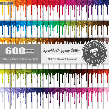 Rainbow Dripping Glitter 600 Seamless Digital Paper LPB6H103
