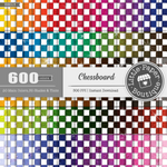 Glitter Chessboard Rainbow Glitter 600 Seamless Digital Paper LPB6H015