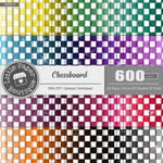 Glitter Chessboard Rainbow Glitter 600 Seamless Digital Paper LPB6H015