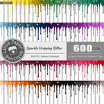 Rainbow Sparkle Dripping Glitter 600 Seamless Digital Paper LPB6H016