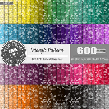 Glitter Triangle Pattern Rainbow Glitter 600 Seamless Digital Paper LPB6H034