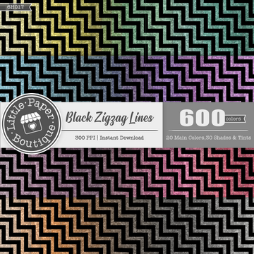 Black Zig Zag Background Rainbow Glitter 600 Seamless Digital Paper LPB6H017