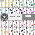 Rainbow Glitter Skulls 600 Seamless Digital Paper LPB6H101