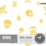 Rainbow Glitter Skulls 600 Seamless Digital Paper LPB6H101