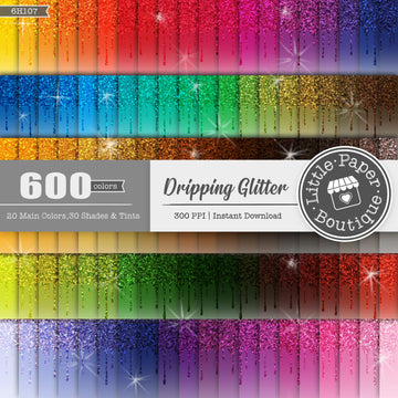 Rainbow Dripping Glitter 600 Seamless Digital Paper LPB6H107