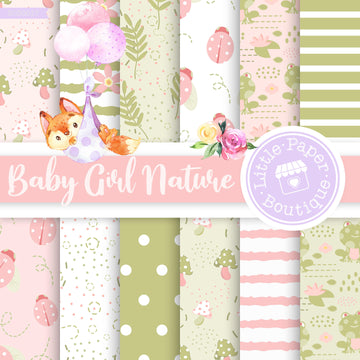 Baby Girl Nature 2 Seamless Digital Paper SCS0017B