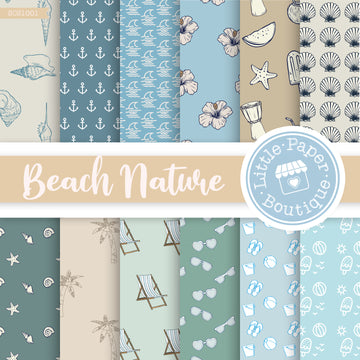 Beach Nature Seamless Digital Paper SCS1001B