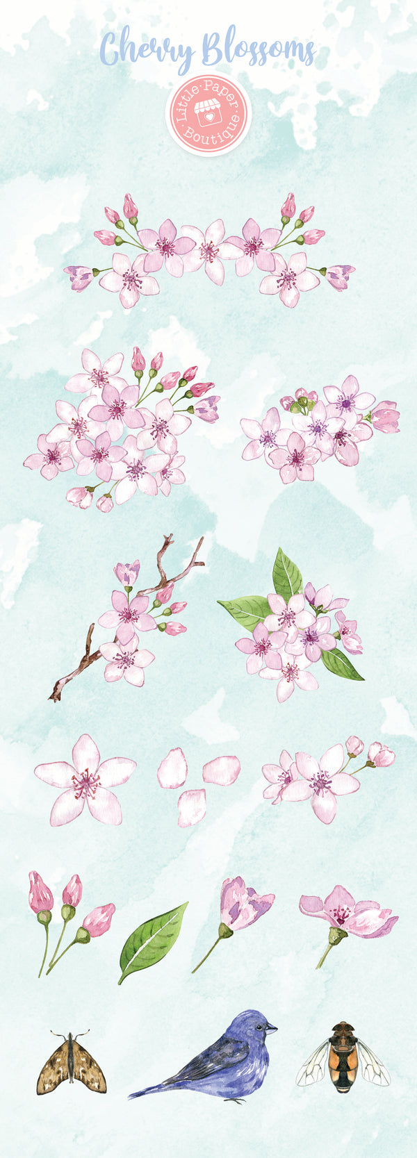 Cherry Blossoms Digital Clipart CA109