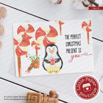 Christmas Penguin Digital Clipart CA115