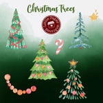 Christmas Trees Digital Clipart CA116