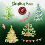 Christmas Trees Digital Clipart CA116