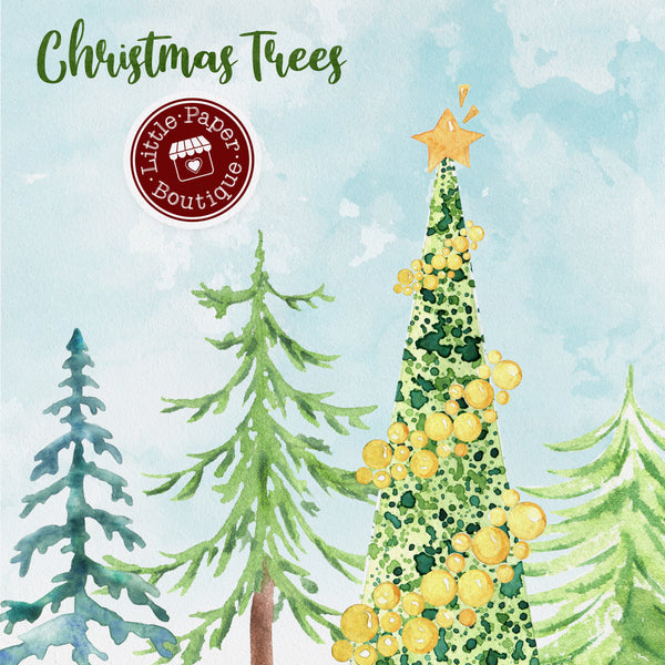 Christmas Trees Digital Clipart CA116