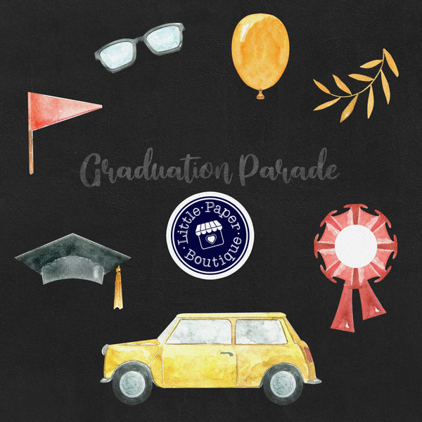 Graduation Parade Digital Clipart CA119
