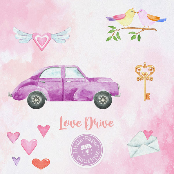 Love Drive Digital Clipart CA121