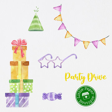 Party Drive Digital Clipart CA122