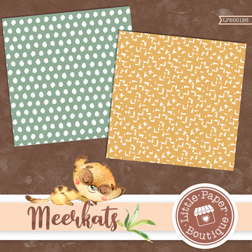 African Meerkat Watercolor Digital Paper LPB001B6B