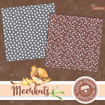 African Meerkat Watercolor Digital Paper LPB001B1