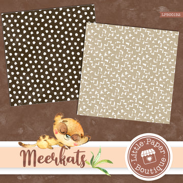 African Meerkat Watercolor Digital Paper LPB001B2