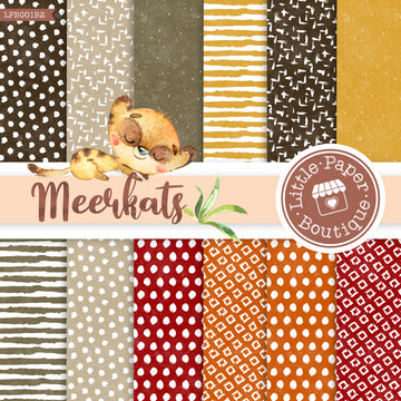 African Meerkat Watercolor Digital Paper LPB001B2