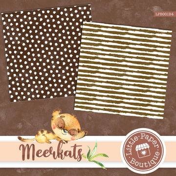 African Meerkat Watercolor Digital Paper LPB001B4