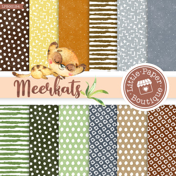 African Meerkat Watercolor Digital Paper LPB001B4