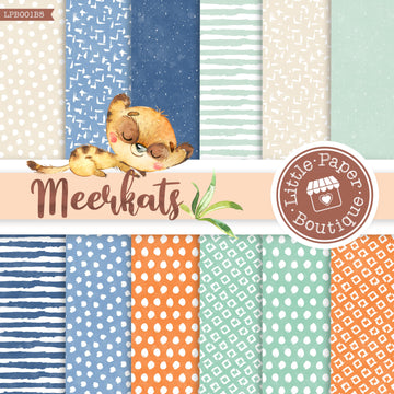 African Meerkat Watercolor Digital Paper LPB001B5