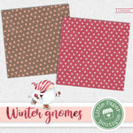 Winter Gnomes Watercolor Digital Paper LPB002B