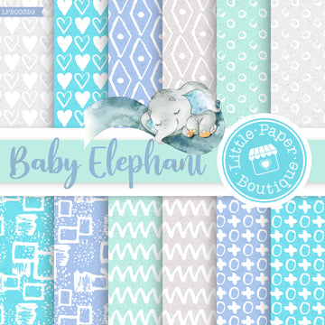 Baby Elephant Digital Paper LPB003B9