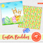 Easter Australian Buddies Watercolor Digital Paper LPB013A