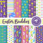 Easter Australian Buddies Watercolor Digital Paper LPB013B