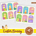 Easter Bunny Watercolor Ephemera Tags Digital Paper LPB016C