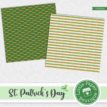 St Patrick's Day Watercolor Digital Paper LPB022B