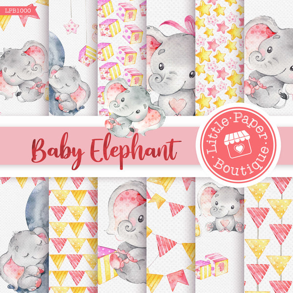 Baby Elephant Digital Paper LPB1000A