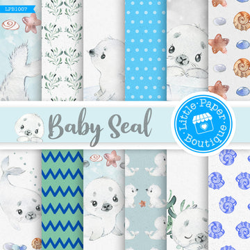 Baby Seal Digital Paper LPB1007A