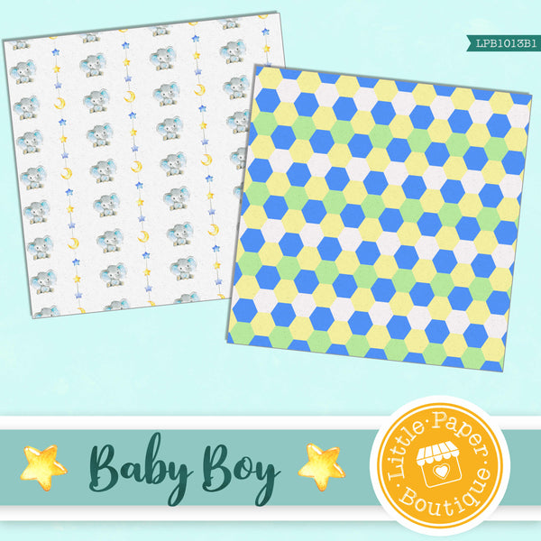 Baby Boy Digital Paper LPB1013B1
