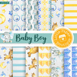 Baby Boy Digital Paper LPB1013B3